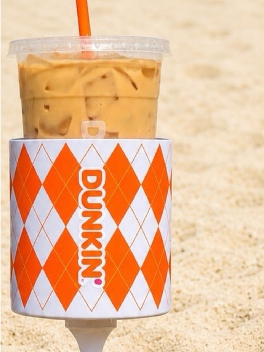 Dunkin Donuts Golf Tee Cup or Beach Dunkin Cup Holder 
Orange White 2026 New